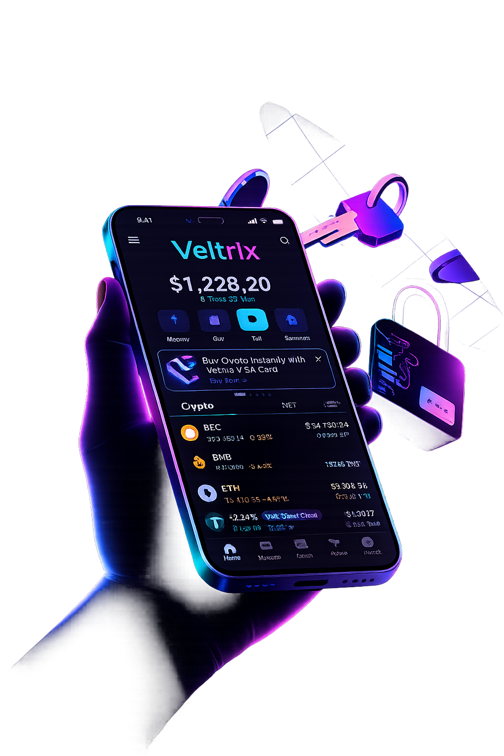 Viltrix Wallet — App de criptomonedas para iOS y Android
